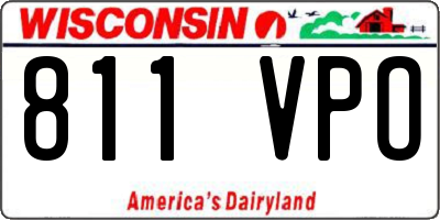 WI license plate 811VPO