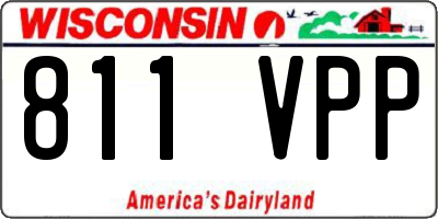 WI license plate 811VPP
