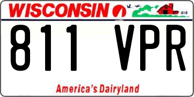 WI license plate 811VPR