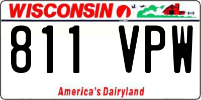 WI license plate 811VPW