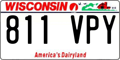 WI license plate 811VPY