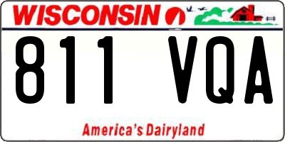 WI license plate 811VQA