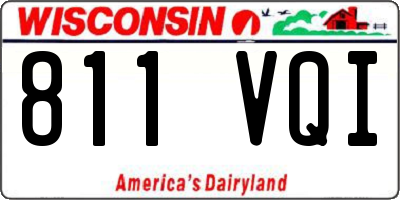 WI license plate 811VQI
