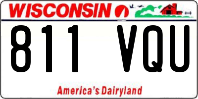 WI license plate 811VQU