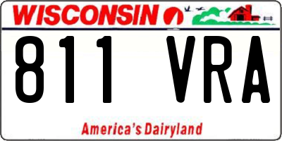 WI license plate 811VRA