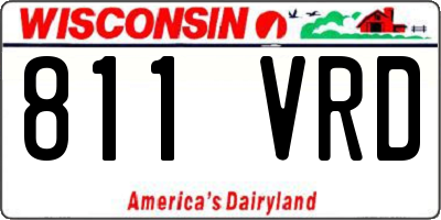 WI license plate 811VRD