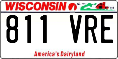 WI license plate 811VRE