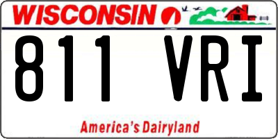 WI license plate 811VRI
