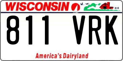 WI license plate 811VRK