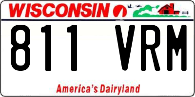 WI license plate 811VRM