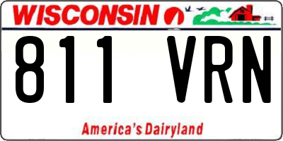 WI license plate 811VRN
