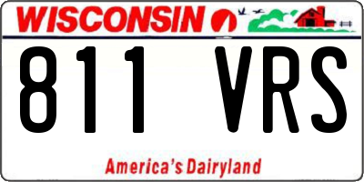 WI license plate 811VRS