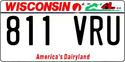 WI license plate 811VRU