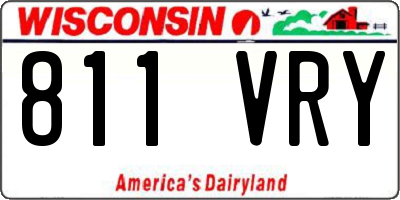 WI license plate 811VRY