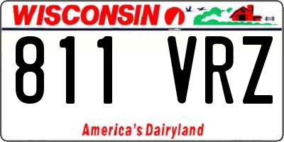 WI license plate 811VRZ