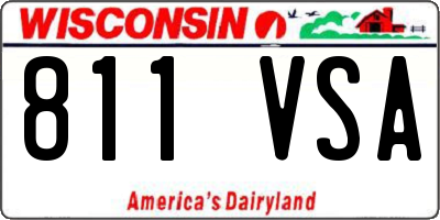 WI license plate 811VSA