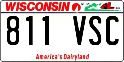 WI license plate 811VSC