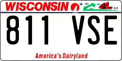 WI license plate 811VSE