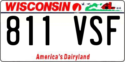 WI license plate 811VSF