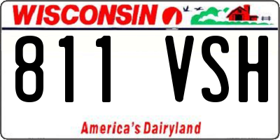WI license plate 811VSH