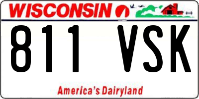 WI license plate 811VSK