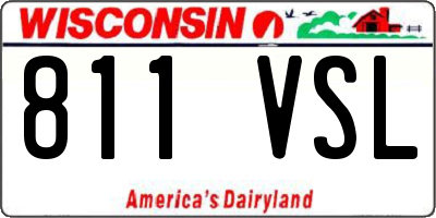 WI license plate 811VSL