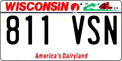 WI license plate 811VSN