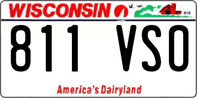 WI license plate 811VSO