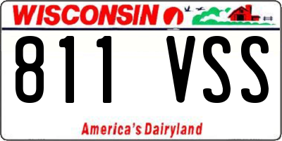 WI license plate 811VSS