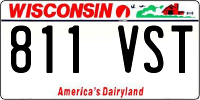 WI license plate 811VST