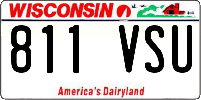 WI license plate 811VSU
