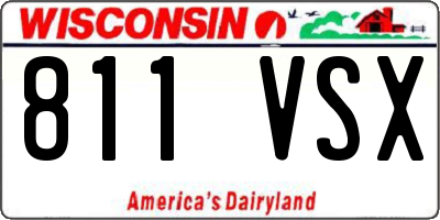 WI license plate 811VSX