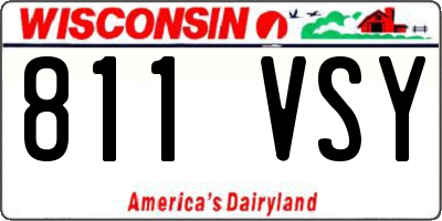WI license plate 811VSY