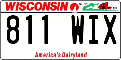 WI license plate 811WIX