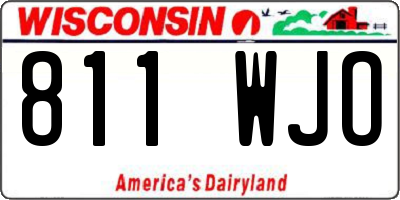 WI license plate 811WJO