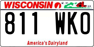 WI license plate 811WKO