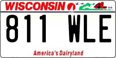WI license plate 811WLE