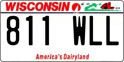 WI license plate 811WLL