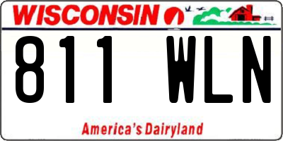 WI license plate 811WLN