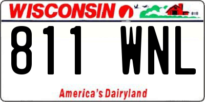 WI license plate 811WNL