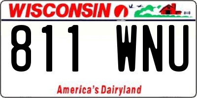 WI license plate 811WNU