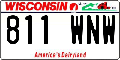 WI license plate 811WNW