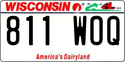 WI license plate 811WOQ