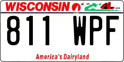 WI license plate 811WPF