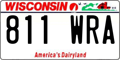 WI license plate 811WRA