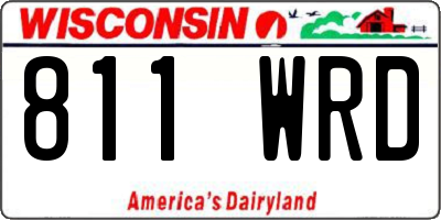 WI license plate 811WRD