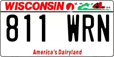 WI license plate 811WRN