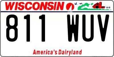 WI license plate 811WUV