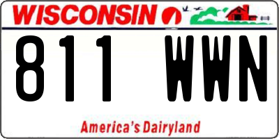 WI license plate 811WWN