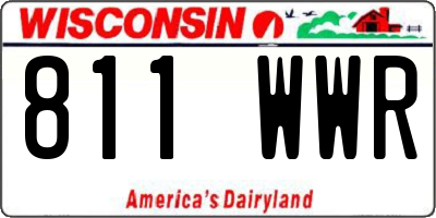 WI license plate 811WWR